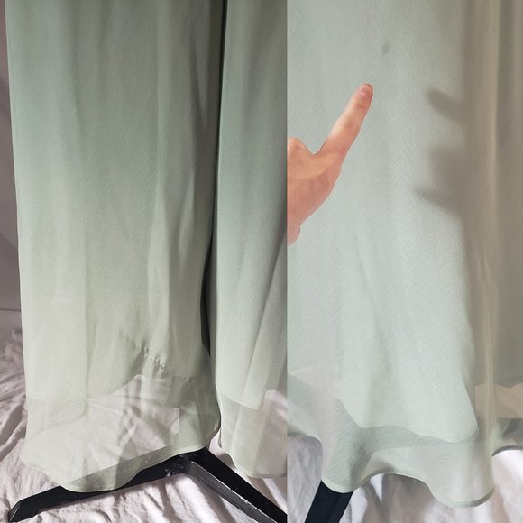 SALE Sage Green sheath gown prom bridesmaid dress 8P - Picture 7 of 9